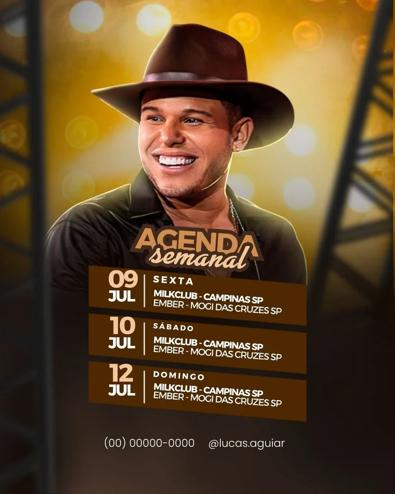 Flyer para Músicos | Próximos Shows Agenda | Arte Editável Canva Flyer para Músicos | Próximos Shows Agenda | Arte Editável Canva