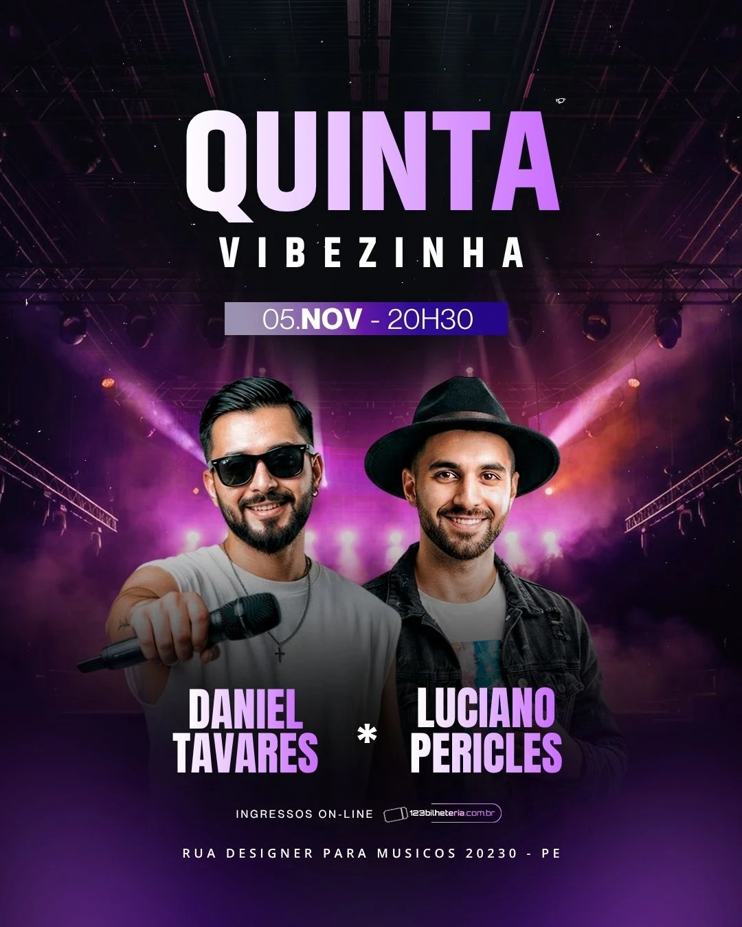 Quinta Vibezinha | Eventos | Arte para Músicos Editável no Canva | Cartaz