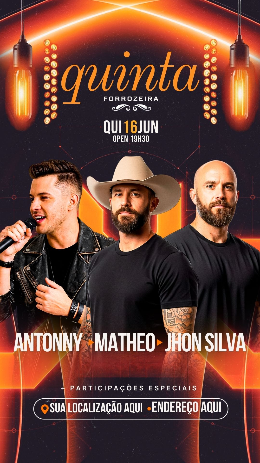 Quinta Forrozeira | Eventos | Arte para Músicos Editável no Canva | Story Quinta Forrozeira | Eventos | Arte para Músicos Editável no Canva | Story